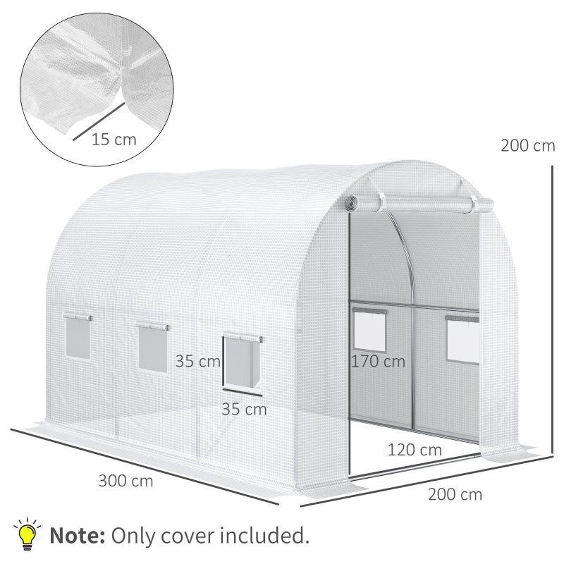 Greenhouse Cover, Weather-Resistant, Transparent