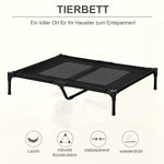 Dog Lounger Elevated Outdoor Bed & Sofa, Oxford Black