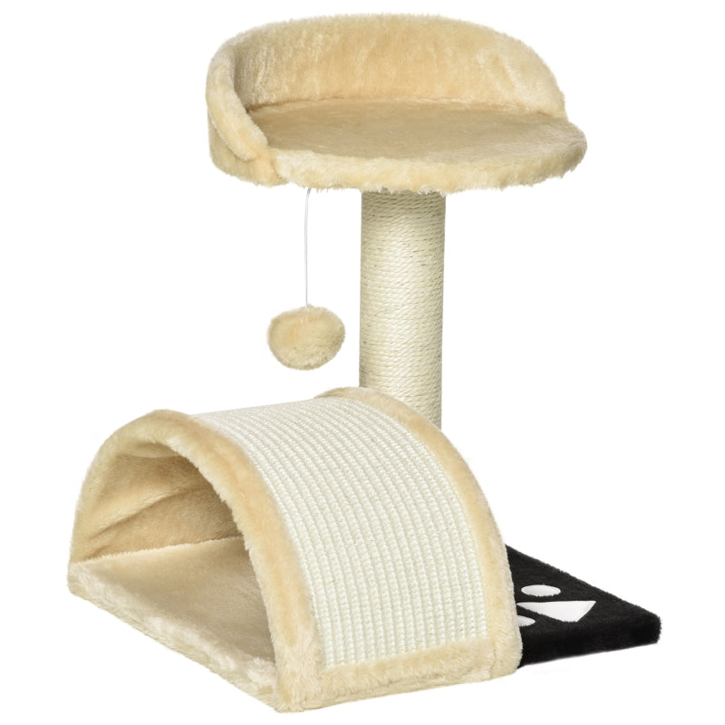 Cat Tree, Play Balls, Sisal Rope, Beige