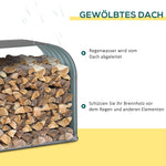 Firewood Rack 0.85 m³ Steel Grey