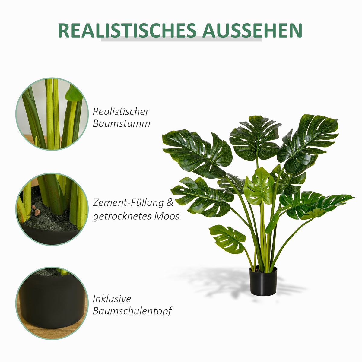 Artificial Plant, Decorative Houseplant 110 cm, Plastic