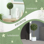 Artificial Boxwood Topiary Balls, Set of 2, 45cm, Plastic