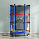 Children's Trampoline, Safety Net, Rubber Suspension, Steel Frame, Colorful