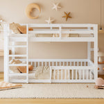 Bunk Bed 160x200 cm with Safety Guard Railings, White