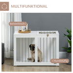 Dog Cage, Pet Cage, Medium Dogs, 80 x 50 x 56.5 cm, White