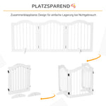 Dog Barrier Safety Gate, 3-Part Foldable MDF White