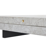 Telescopic Dining Table 99-159cm Extendable Pedestal Legs - Grey