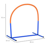 Dog Agility Training Set 4-Piece with Carrying Bag, Blue Orange