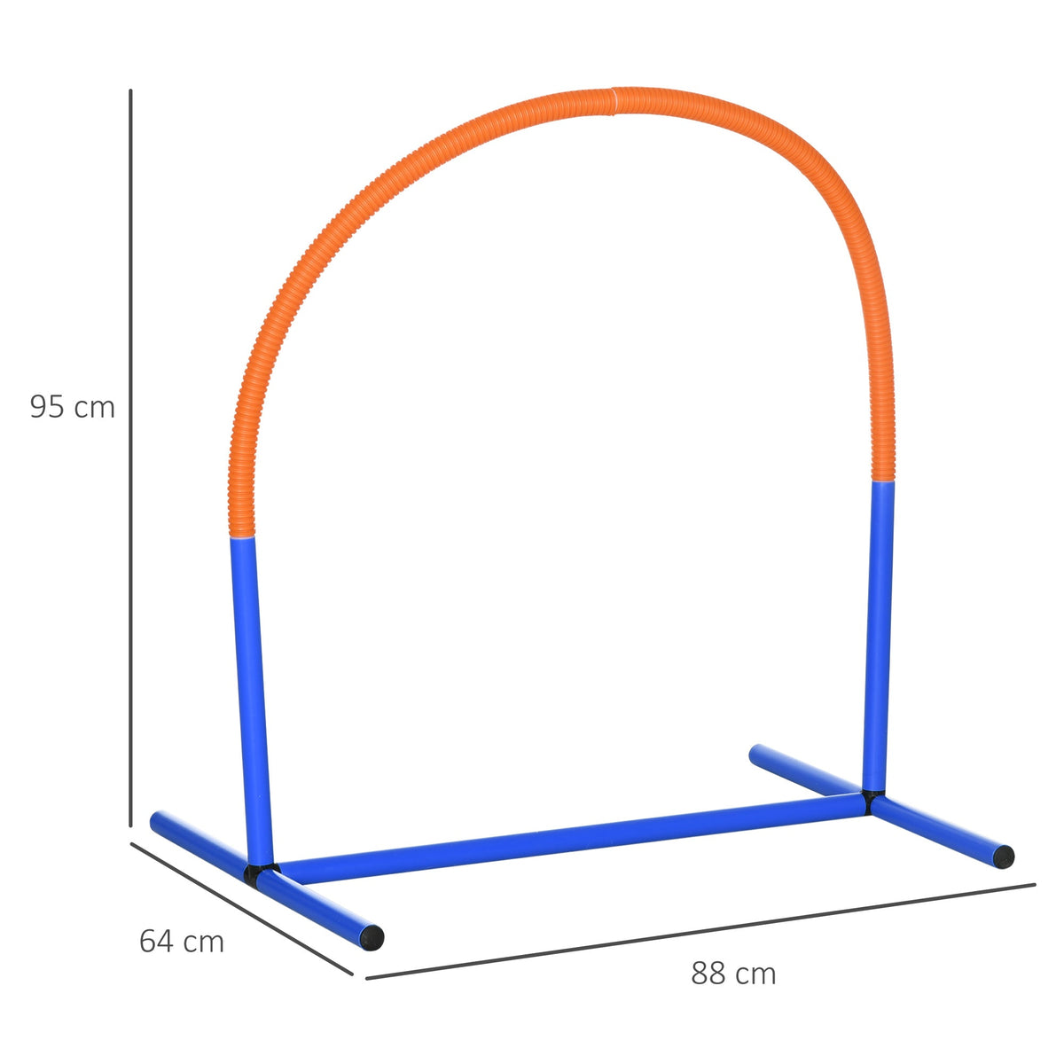 Dog Agility Training Set 4-Piece with Carrying Bag, Blue Orange