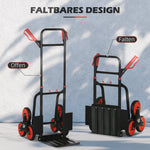 DURHAND Stair Climber Sack Barrow, 150 kg Foldable, Steel
