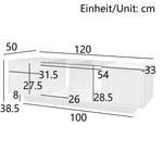 Modern Coffee Table with LED Lighting, High-Gloss, White