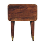 Astor 2-Drawer Nightstand, Solid Wood Brown