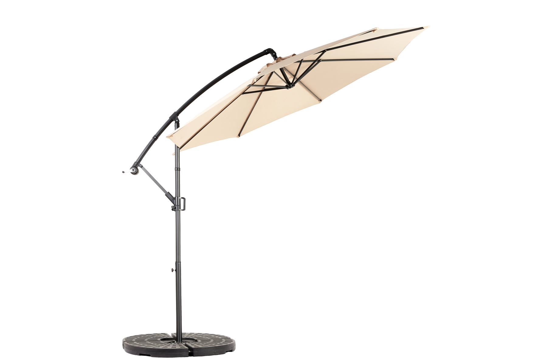 Outdoor Umbrella 14.8 Ft Double Sided Rectangular Large with Crank, Khaki