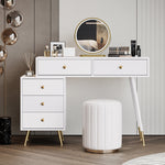 Vanity Table Set LED Mirror Adjustable Side Cabinet Pull-out Design