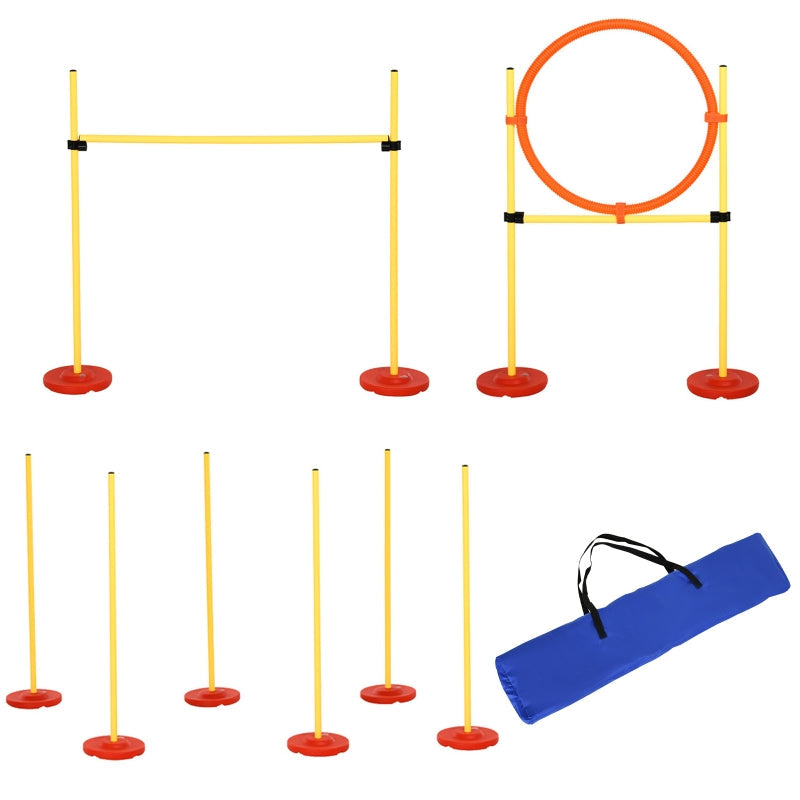 Dog Agility Set, 3-in-1 Hurdles with Carry Bag, Yellow