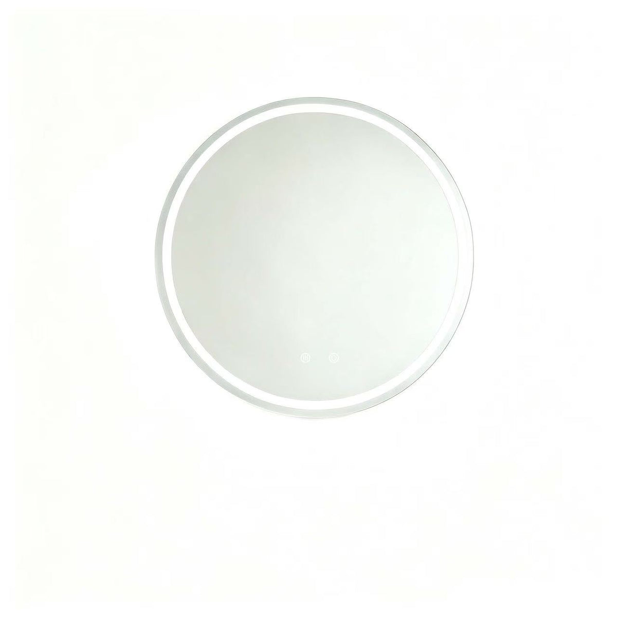 Round LED Bathroom Mirror, 60x60cm Dimmable Fog-Free Glass