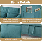 Sofa Bed, Two-Seater Folding Extendable, Three-Level Adjustable Backrest, Cotton Linen Fabric
