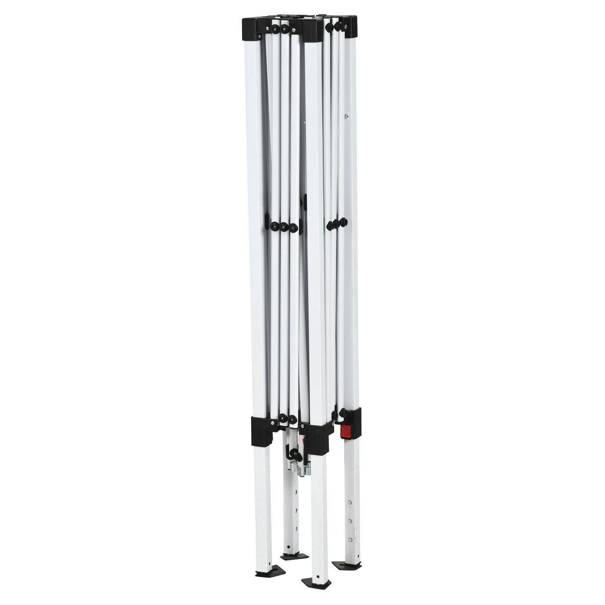 Folding Gazebo, 2.4 x 2.4m, Side Wall, Height-Adjustable, UV Protection, White