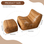 Ergonomic Single-Seater Lounge Sofa with Coordinated Ottoman for Compact Living Spaces, Modern Style