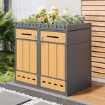 Bin Storage Unit with Green Roof and 120-240L Enclosure, Metal
