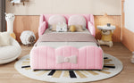 Children's Upholstered Bed 90x200 Hydraulic Storage, Velvet