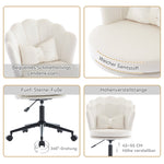 Dressing Office Chair, Petal Back Butterfly Lumbar Height Adjustable, Soft Cushion