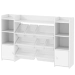 Children's Storage Shelf & Toy Organizer, 8 Removable Boxes, White