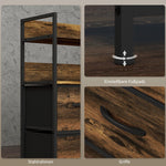 Chest of Drawers, 7 Fabric Folding Drawers 2 Shelves, Rustic Brown