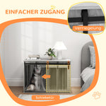 Dog Cage, Lockable Sliding Door, for Large Dogs, Grey