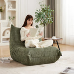 Chenille Togo Sofa, Armless Floor Lounge Chair with High-Density Memory Foam, Chenille Fabric