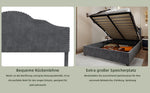 Modern Minimalist Soft Bed, High Box with Pneumatic Rod, 160*200CM, Gray