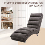 Relaxation Lounger with Vibration Function and Side Pockets, Bagcloth and Metal