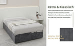 Modern Simple Style Bed Frame 90*200cm Gas Lift Storage Dutch Velvet Grey