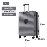Three-piece Luggage Set - Front-opening, Cup Holders, TSA Lock, 360° Wheels, ABS Material