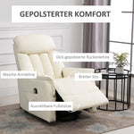 Recliner TV Chair Electric Lift Reclining Function Faux Leather Beige
