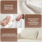 Sofa Bed, Modern Folding with Storage, Cup Holder, USB, Beige
