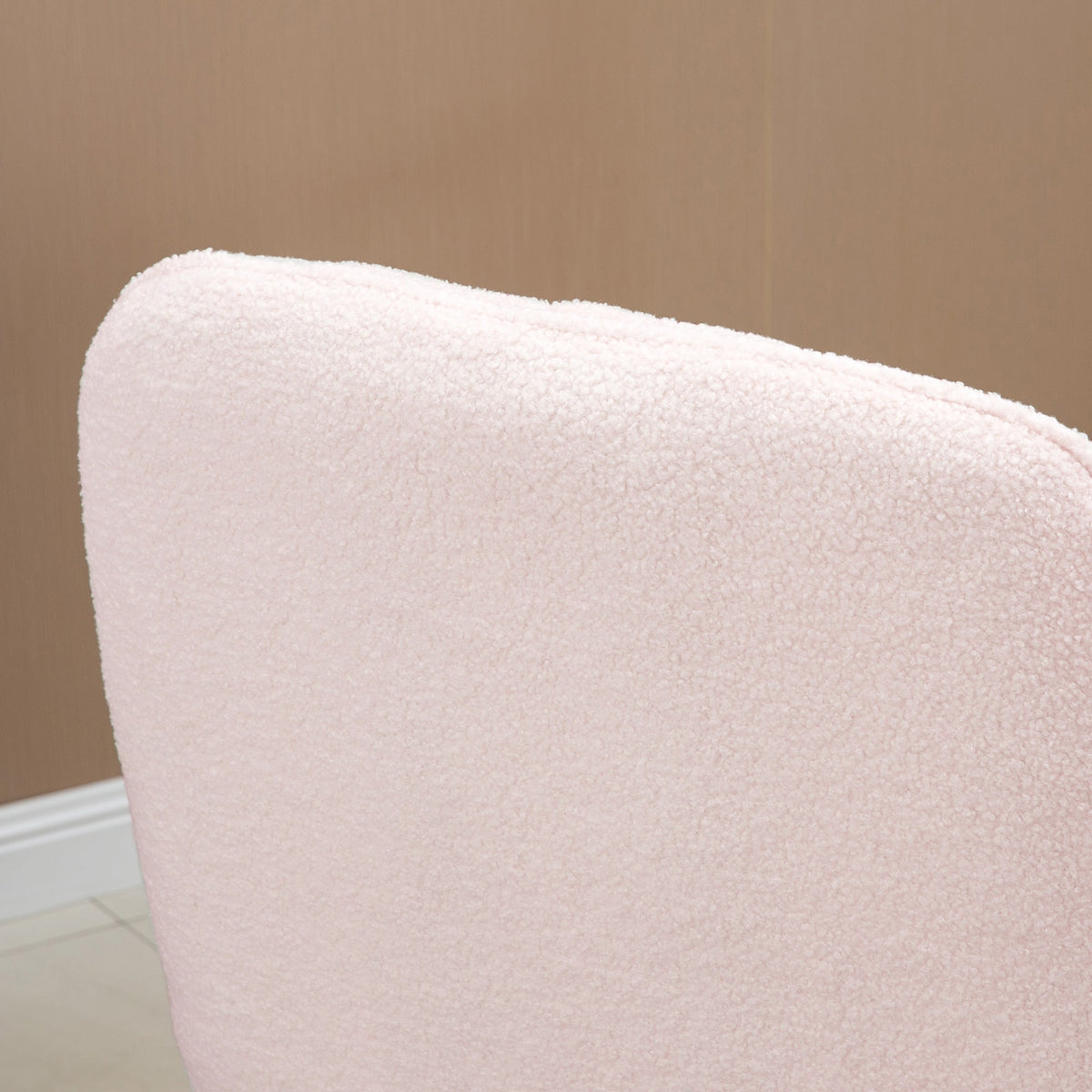 Rocking Chair Padded Relaxing Chair with Sherpa Fleece, Pink