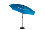Outdoor Umbrella, 14.8 Ft Double Sided Rectangular Large with Crank, Blue