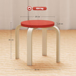 Stacking Stools, 4-pack with Felt Foot Pads, Birch Plywood