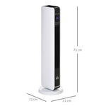 Fan Heater, 2200W Electric with Remote Control, White Black ABS PA
