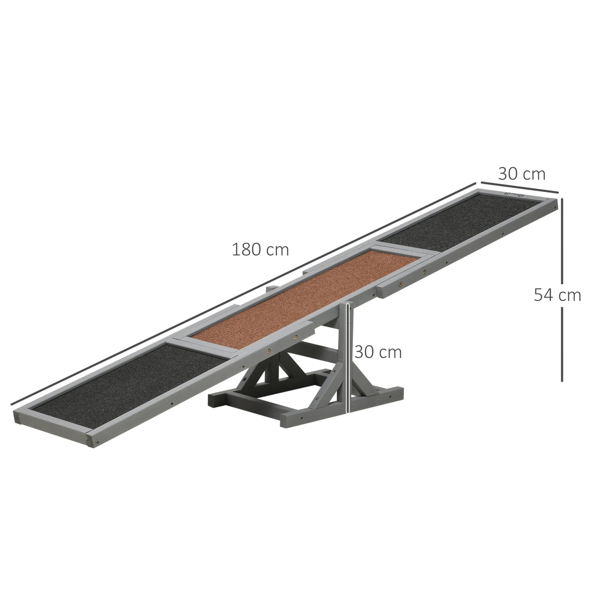 Dog Seesaw Agility Training 180x30x30cm Large Dogs, Wooden