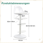 Adjustable Beam Chair (2-Pack) Swivel & Height Adjustable - Transparent/White