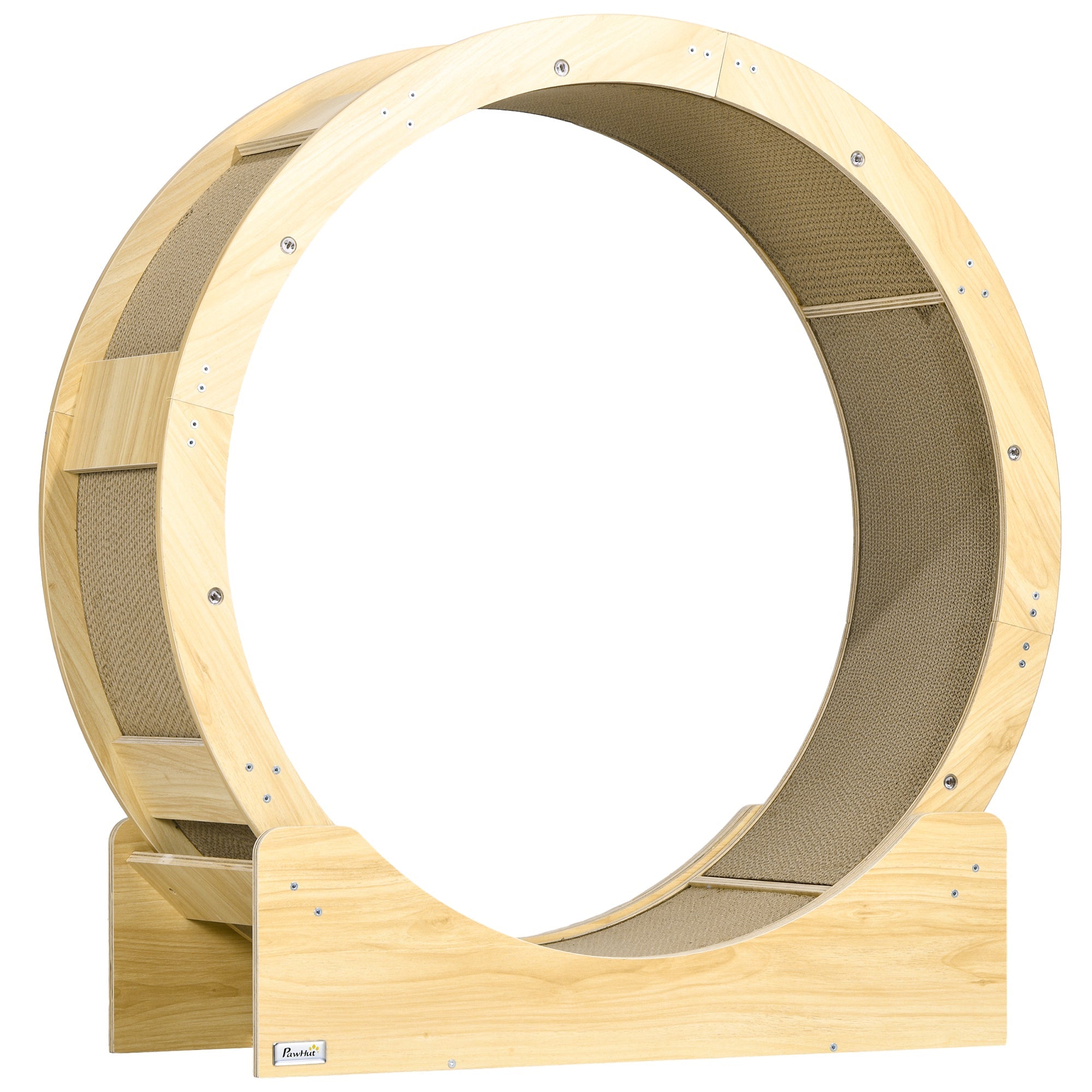 Cat Wheel, 91 cm, Brake & Scratching Board, Oak