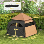 Pet Tent, Dog Tent, Foldable Weatherproof, Dark Brown