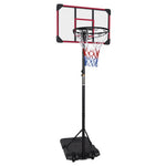 Portable Basketball Hoop, Adjustable Height 5.6-7FT, Indoor/Outdoor, Red