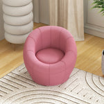 Swivel Lounge Chair, Plush, Single, 120 kg capacity, Pink