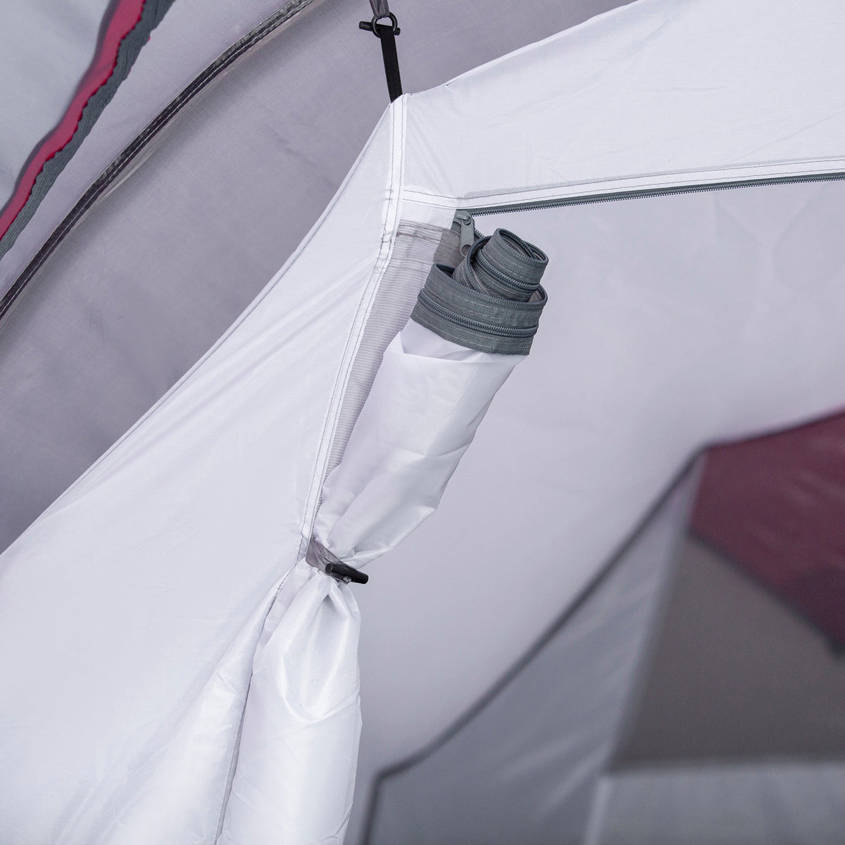 Tunnel Tent, 2-3 Person Camping, Fiberglass & Polyester, Grey