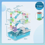 Hamster Cage, 6-Story with Tubes Tunnels Wheel Ramps, Light Blue