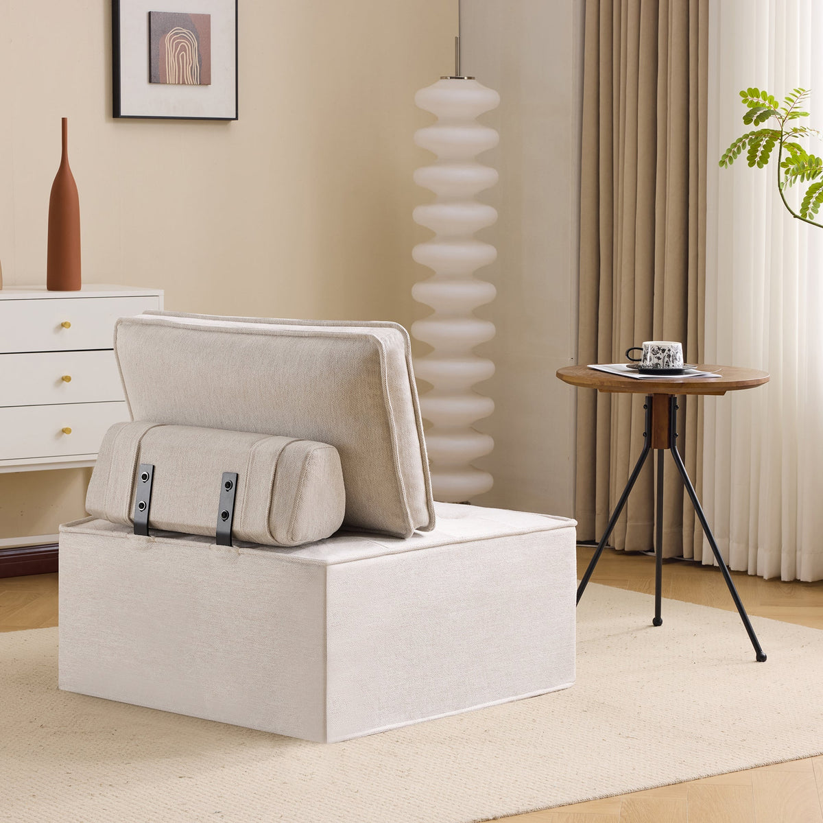 Single Sofa, Small Seating Armchair Beanbag, for Living Room, Bedroom, Guest Room or Children's Room