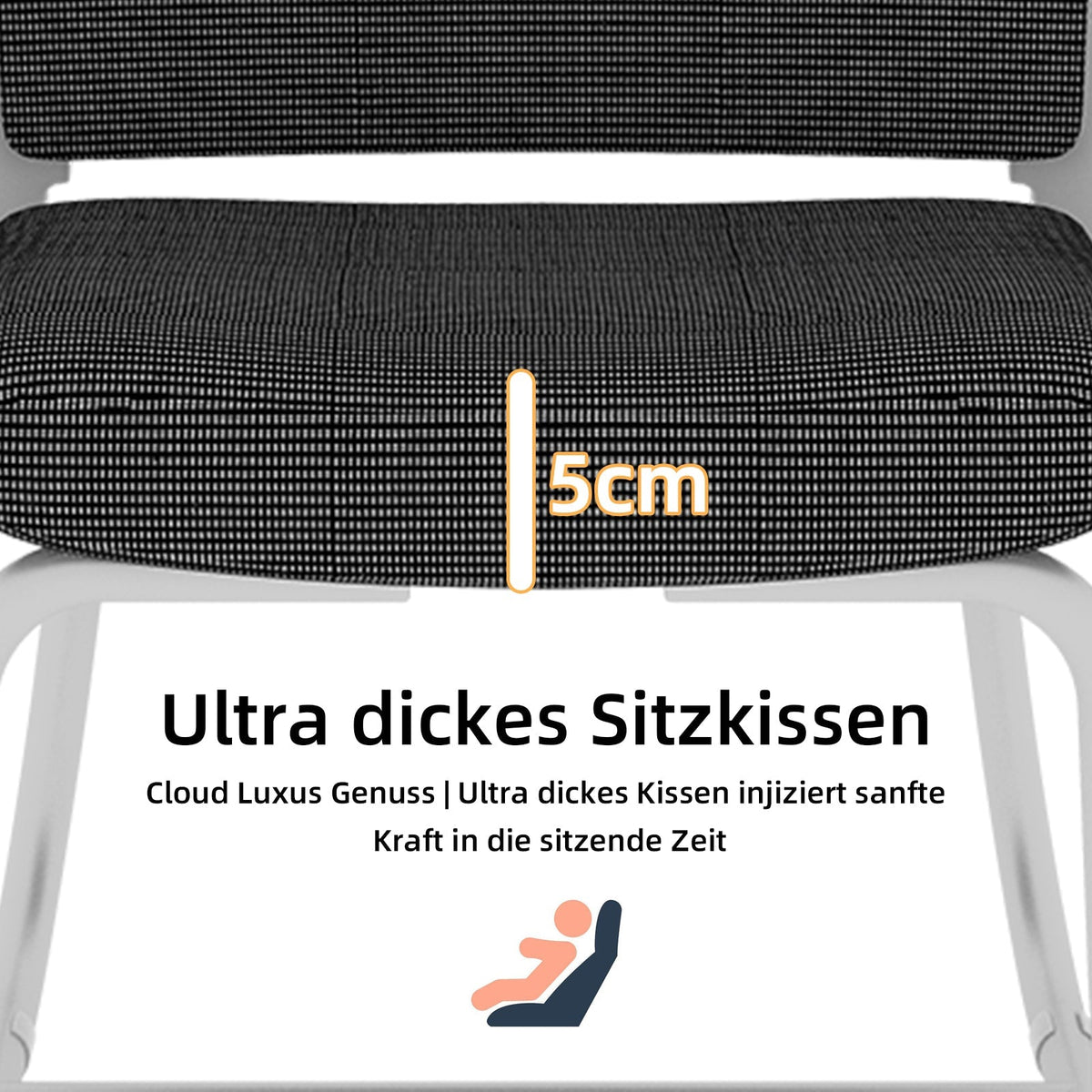 Office Chair, Minimalist Modern Soft & Comfortable, Metal Frame